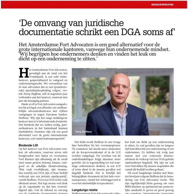 ‘De omvang van juridische documentatie schrikt een DGA soms af’